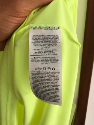 Camiseta tirantes Nike Running L Neón