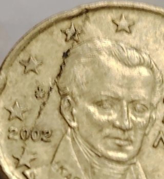 20 céntimos Grecia 2002 error acuñación