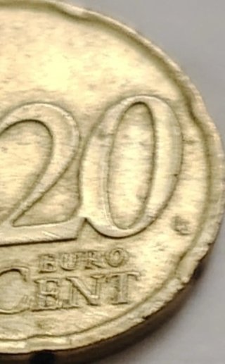 20 céntimos Grecia 2002 error acuñación