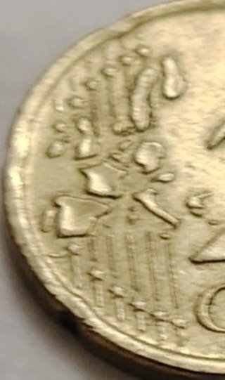 20 céntimos Grecia 2002 error acuñación