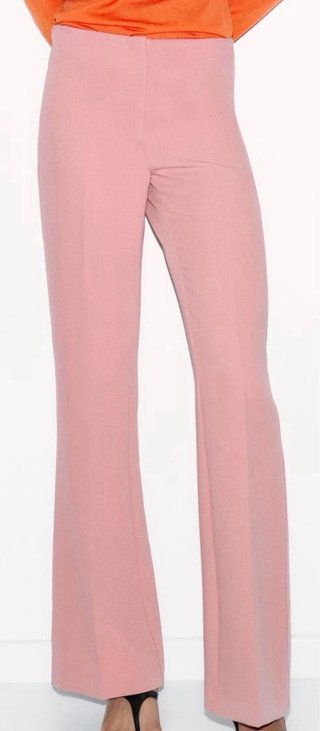 Pantalón Flare Rosa Zara