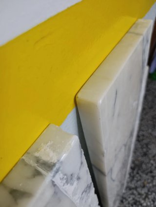 Placas de Mármol Blanco y Gris