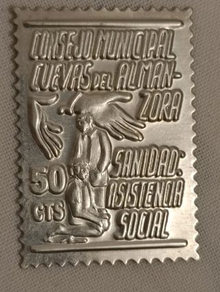 Sello Plata 50 Cts. Cuevas del Almanzora