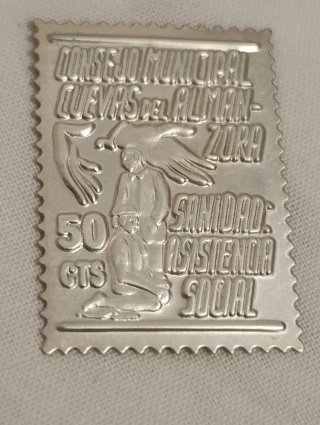 Sello Plata 50 Cts. Cuevas del Almanzora