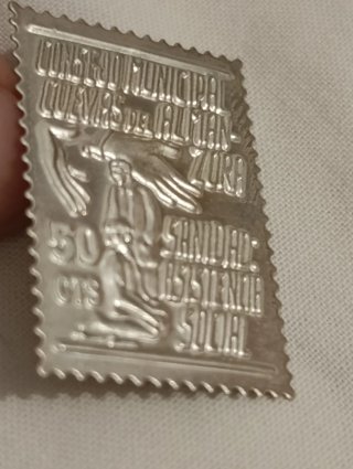 Sello Plata 50 Cts. Cuevas del Almanzora