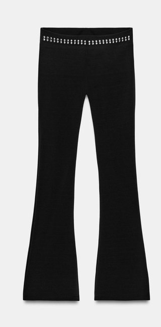 Pantalón Zara Flare con Tachuelas Talla M