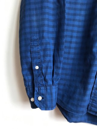 Camisa Tommy Hilfiger Azul Custom Fit Old money