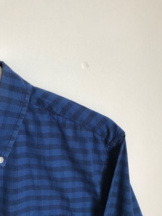 Camisa Tommy Hilfiger Azul Custom Fit Old money