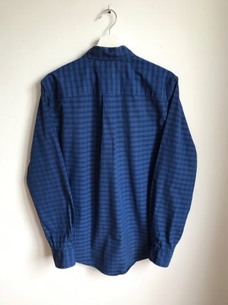 Camisa Tommy Hilfiger Azul Custom Fit Old money
