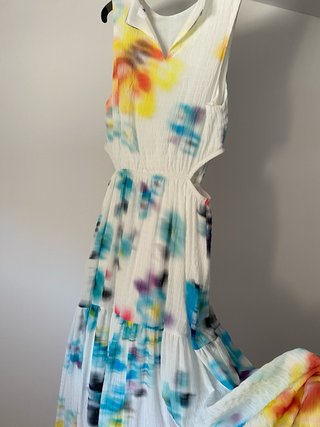 Vestido largo Desigual Cut-out acuarela