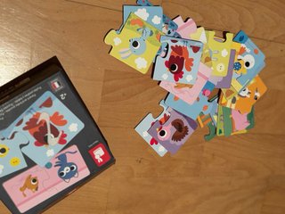 Puzzle Janod Padres e Hijos Animales