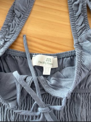 Pull & Bear Top Azul Talla XS