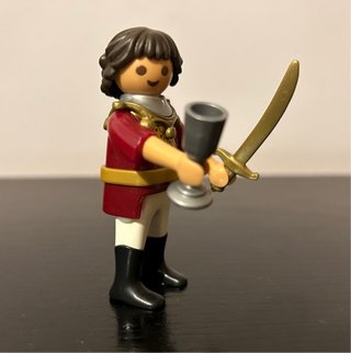 Playmobil Príncipe Medieval con Espada y Copa.