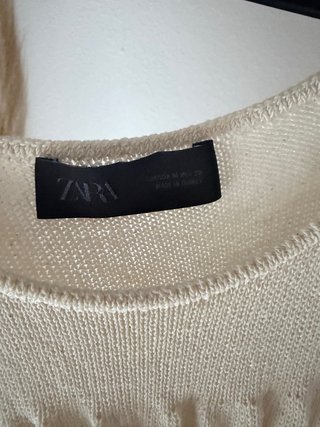 Top Zara Abeja Beige Talla Única