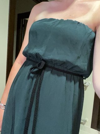 Vestido verde sin tirantes S-M
