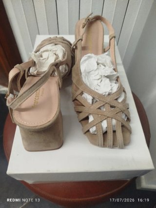 Sandali Francesco Milano Beige Nuovi