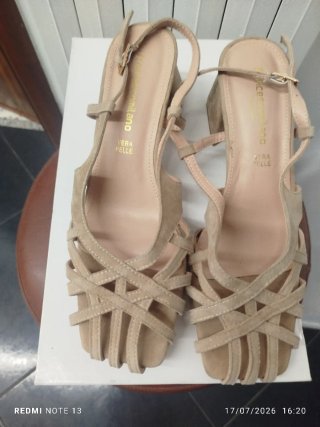 Sandali Francesco Milano Beige Nuovi