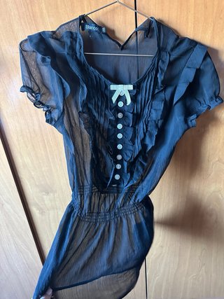 Blusa Negra gasa Talla S/36/8