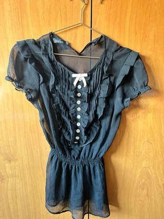 Blusa Negra gasa Talla S/36/8