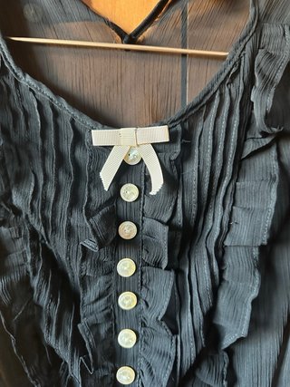 Blusa Negra gasa Talla S/36/8