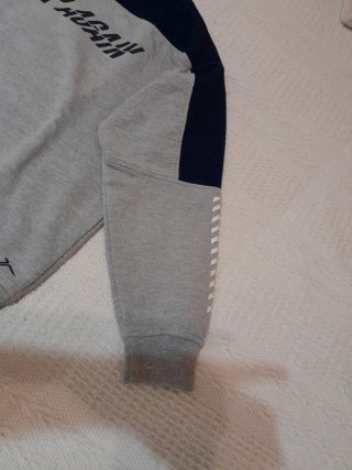 Sudadera niño 12 años gris y azul