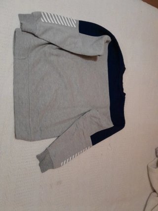 Sudadera niño 12 años gris y azul