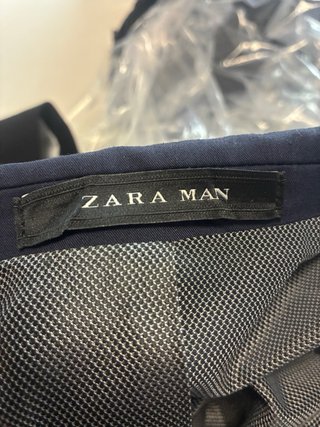 Chaqueta de traje Zara Man azul Talla M