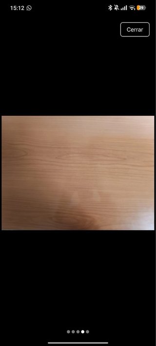 Escritorio de esquina madera, blanco y azul