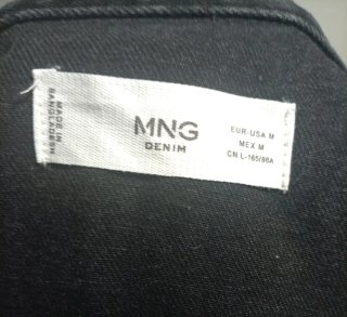 Chaleco Vaquero Negro Mango Talla 38