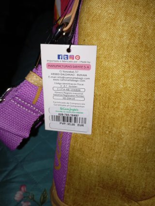 ( NUEVO ) Bolso Caminatta Otoñal Amarillo y Morado