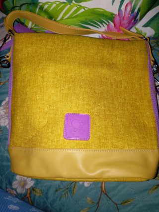 ( NUEVO ) Bolso Caminatta Otoñal Amarillo y Morado