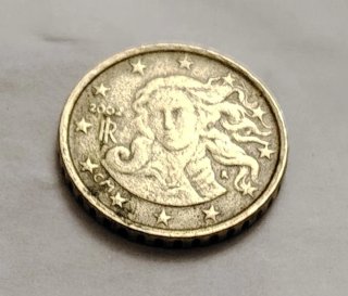 10 Céntimos Italia 2002 Error Acuñación