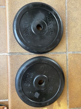 Pareja discos caucho 2x10 kg 30mm