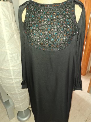 Vestido Negro Fiesta Pedrería