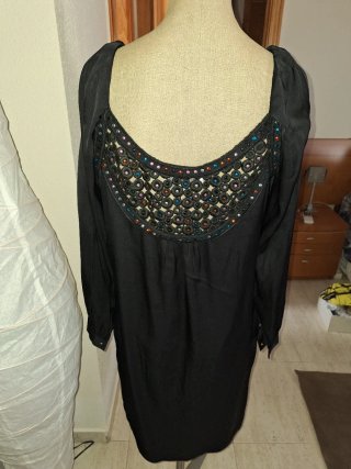 Vestido Negro Fiesta Pedrería