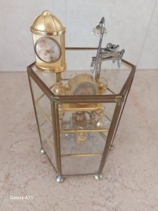 Vetrinetta esagonale vintage da collezione