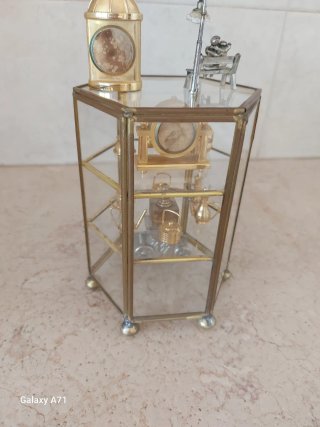 Vetrinetta esagonale vintage da collezione