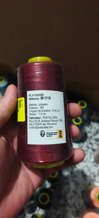 Lote hilos coser 2743m + cordón algodón