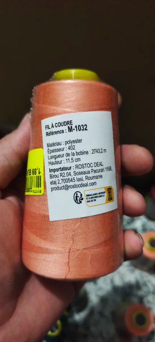 Lote hilos coser 2743m + cordón algodón