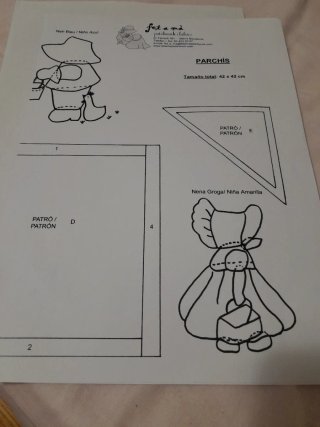 Patron para realizar parchís de patchwork