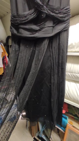 Vestido de fiesta negro Massimo Dutti Talla S/M