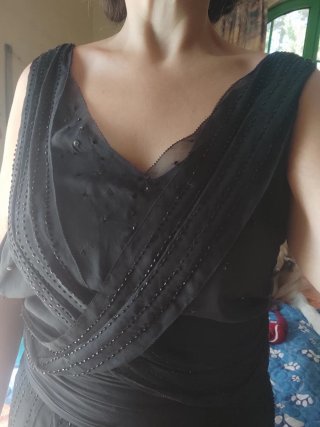 Vestido de fiesta negro Massimo Dutti Talla S/M