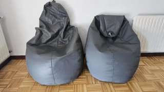 Puff pera Happers XL 130x75cm gris