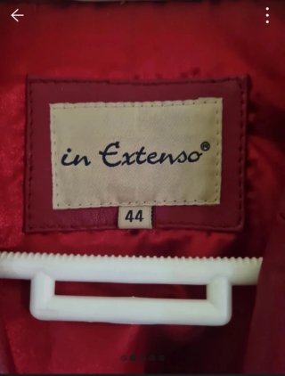 Chaqueta de Piel In Extenso Roja Mujer
