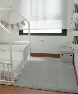 Alfombra de pelo gris 120x160