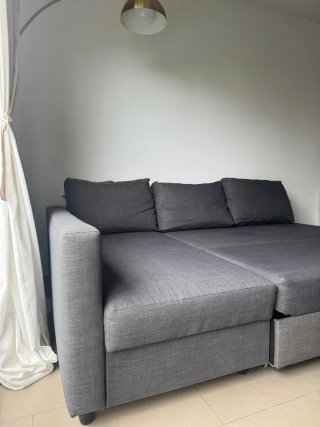 SOFA CAMA IKEA FRIHETEN GRIS LIMPIO