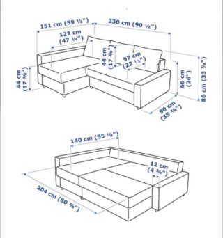 SOFA CAMA IKEA FRIHETEN GRIS LIMPIO