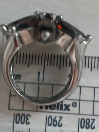 Anillo Plata y Piedras Preciosas Marrones