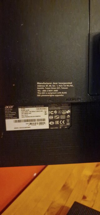 Monitor Acer nero da 19 pollici