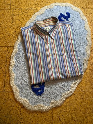 Camisa Lacoste Vintage de Rayas Multicolor 90s